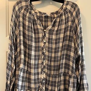 J.Jill Black and White Tunic